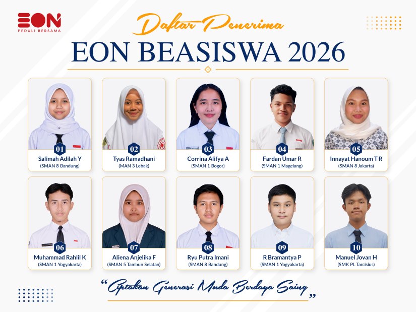 daftar penerima beasiswa Eon tahun ini 2026