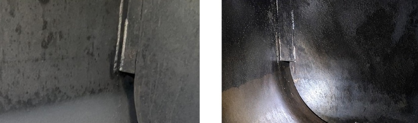 Hasil cleaning tangki solar B50 Before After